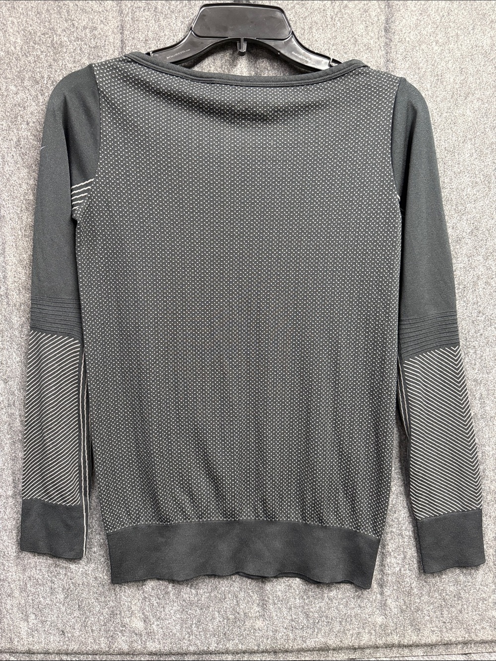 Nike Black Long-Sleeve Performance Tee with Stripe Detail - Picture 3 of 5